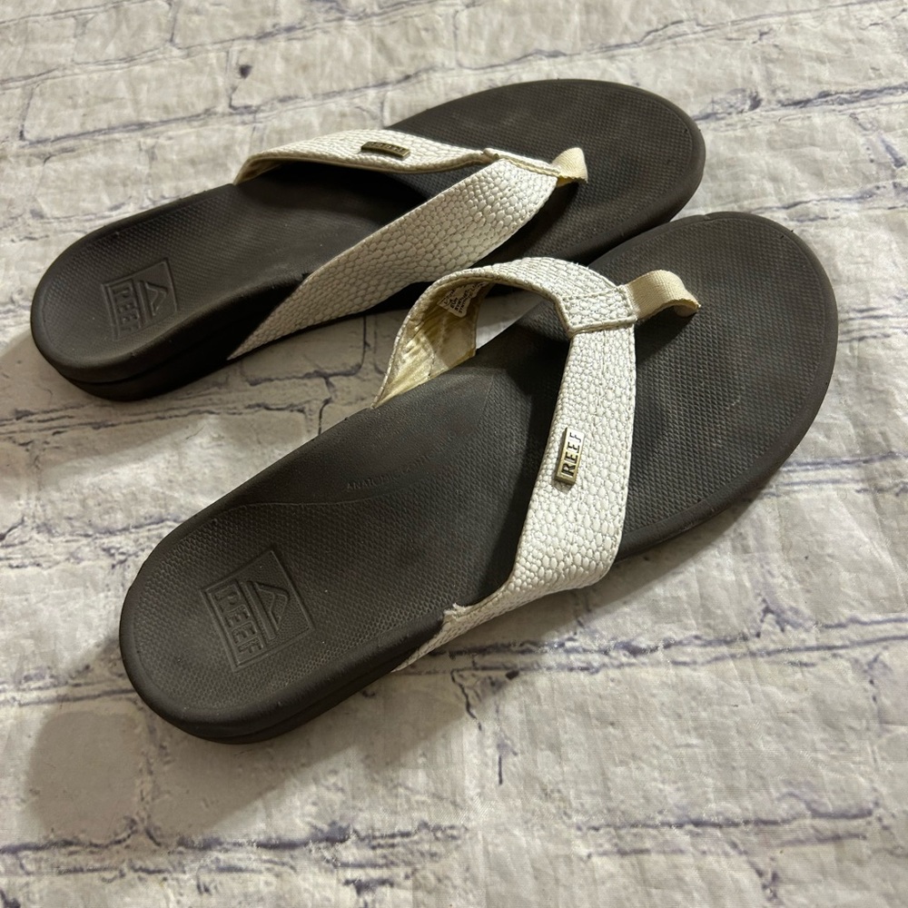 REEF ORTHO FLIP FLOPS GLITTER ARCH SUPPORT CUSHION FOOTBED WOMEN’S SIZE 7